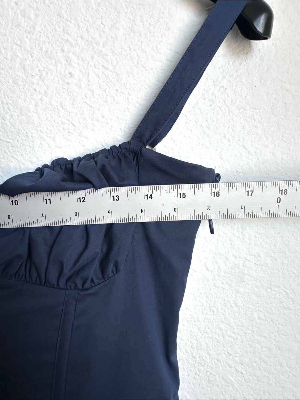 House of CB Carmen Navy Blue Corset Lace Up Back Dress large Milkmaid Sundress - Picture 11 of 16